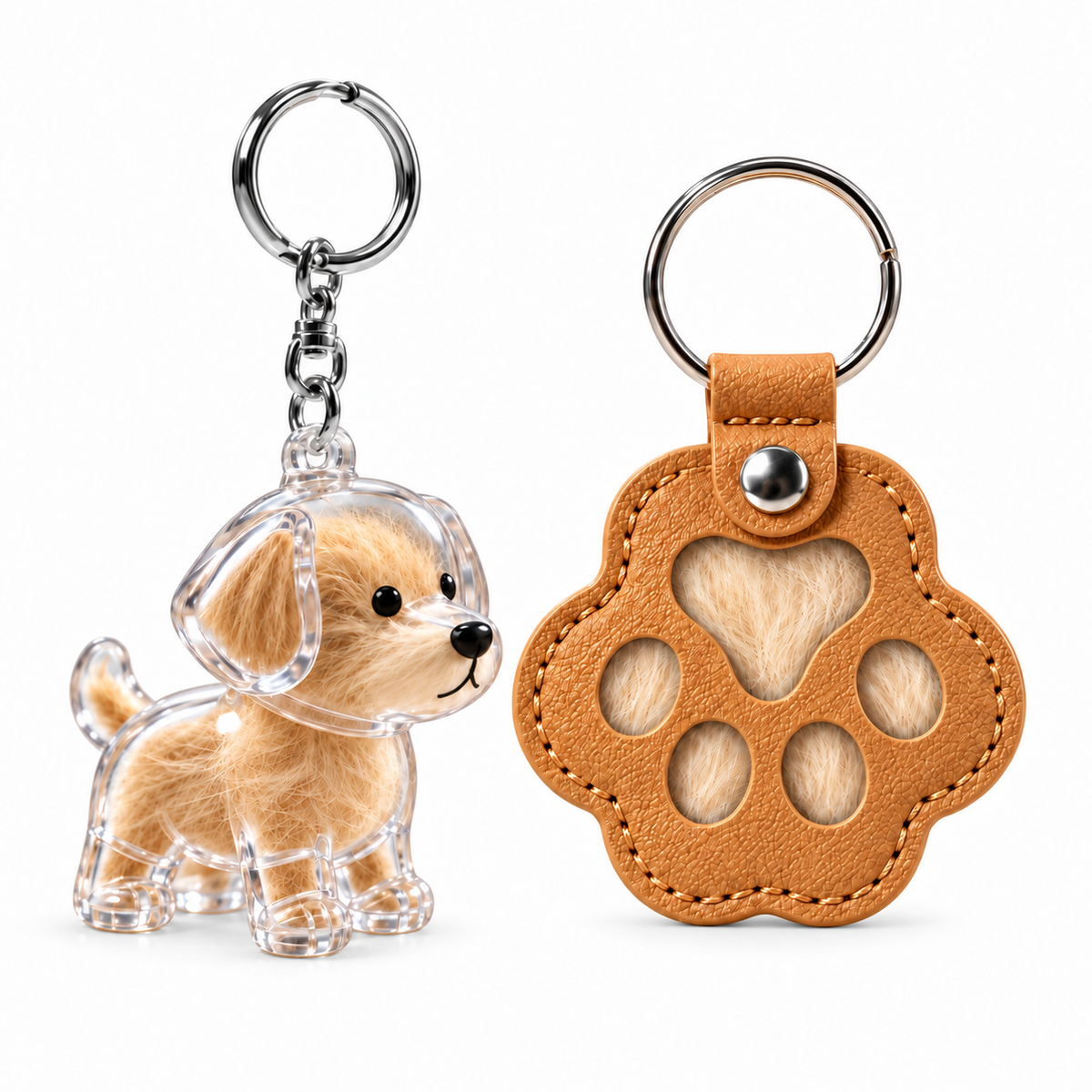 Pet Fur Keepsake Keychains