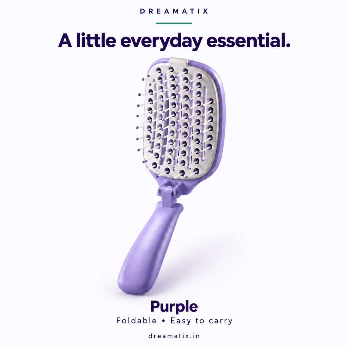 Foldable Self-Cleaning Hair Brush