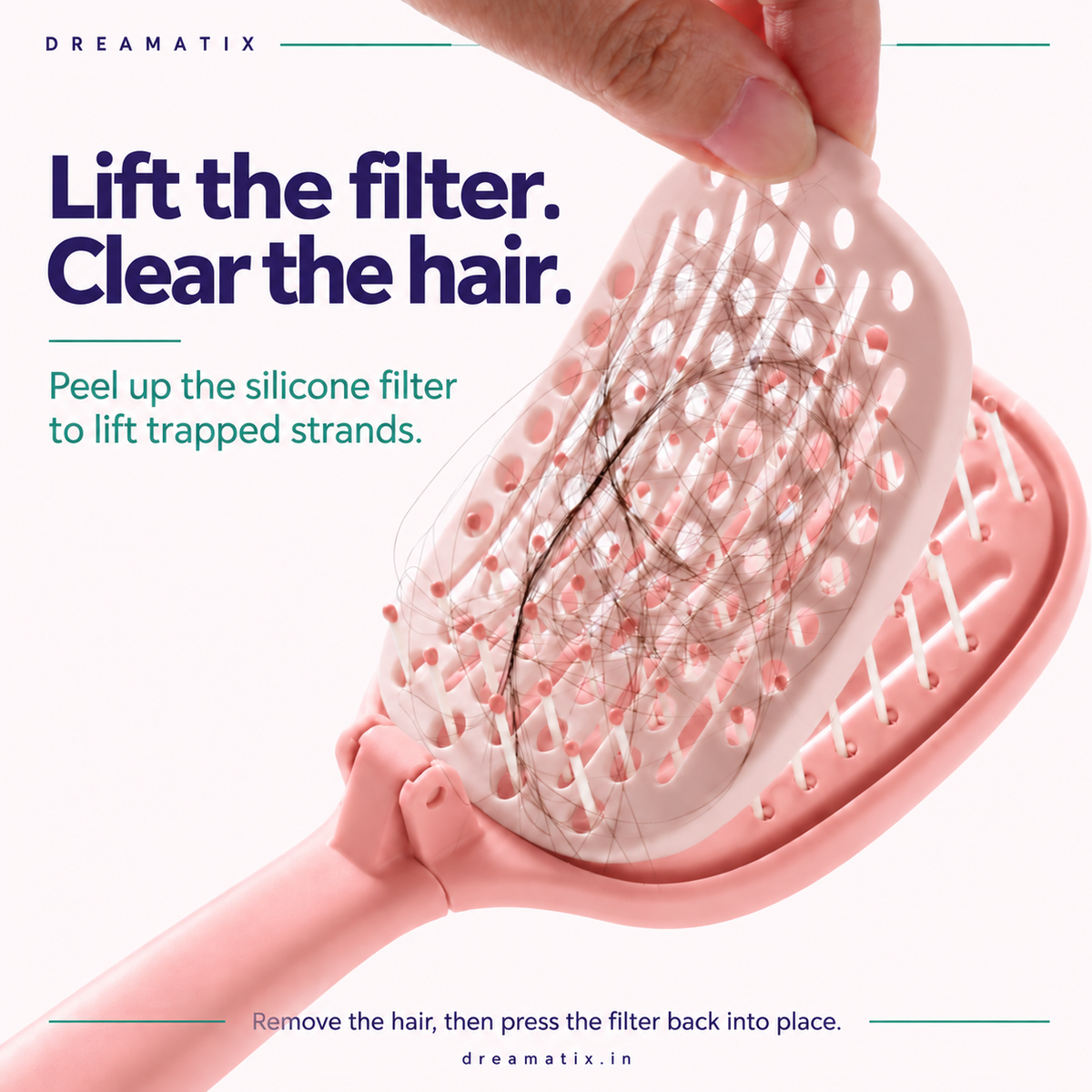 Foldable Self-Cleaning Hair Brush