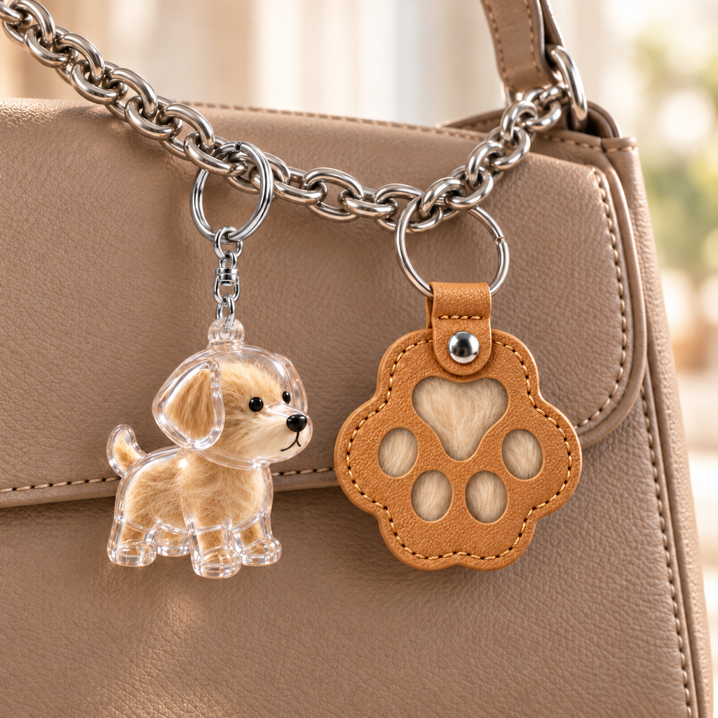 Pet Fur Keepsake Keychains