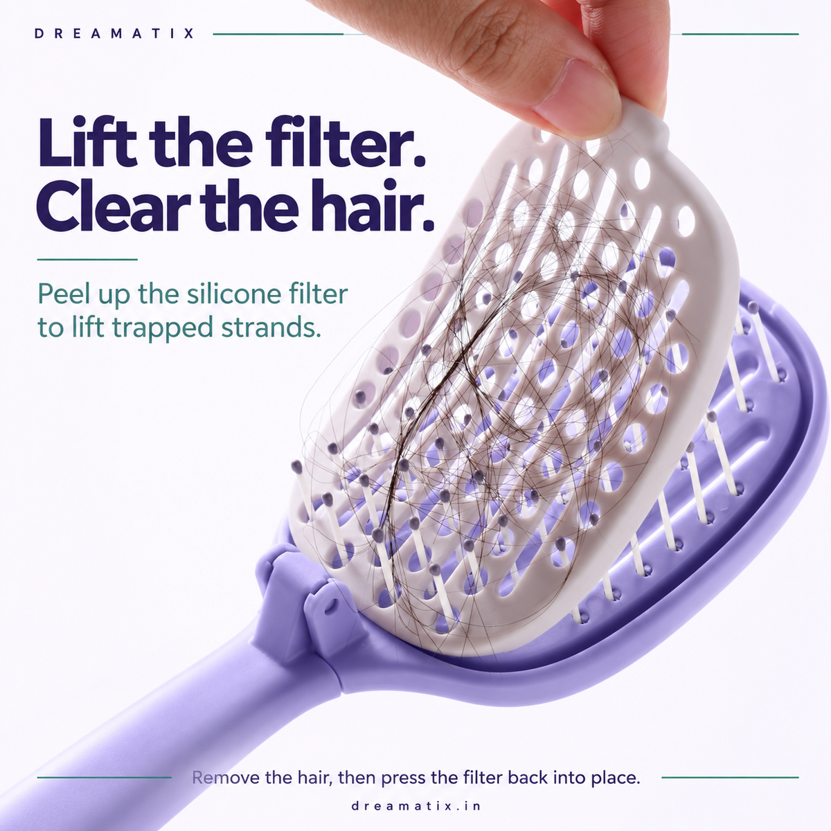 Foldable Self-Cleaning Hair Brush
