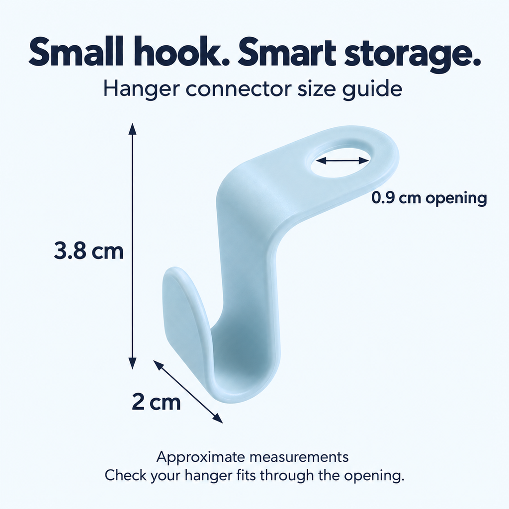 Space-Saving Hanger Joining Hooks (Mixed Colors)
