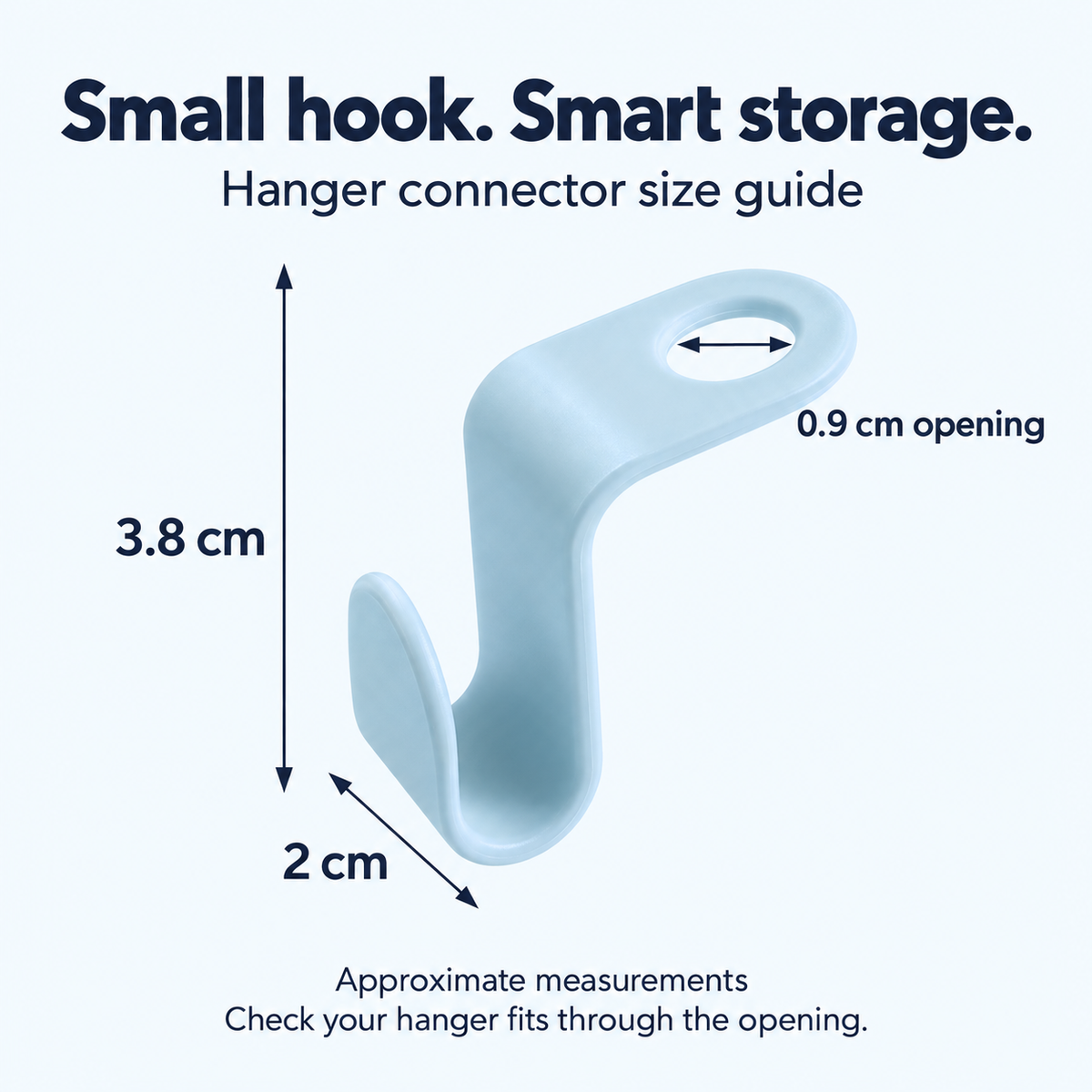 Space-Saving Hanger Joining Hooks (Mixed Colors)