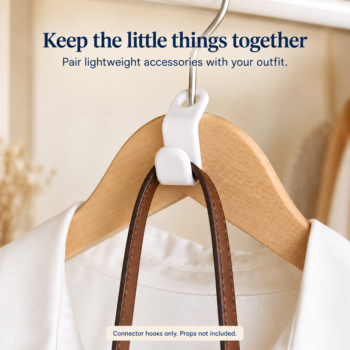 Space-Saving Hanger Joining Hooks (Mixed Colors)