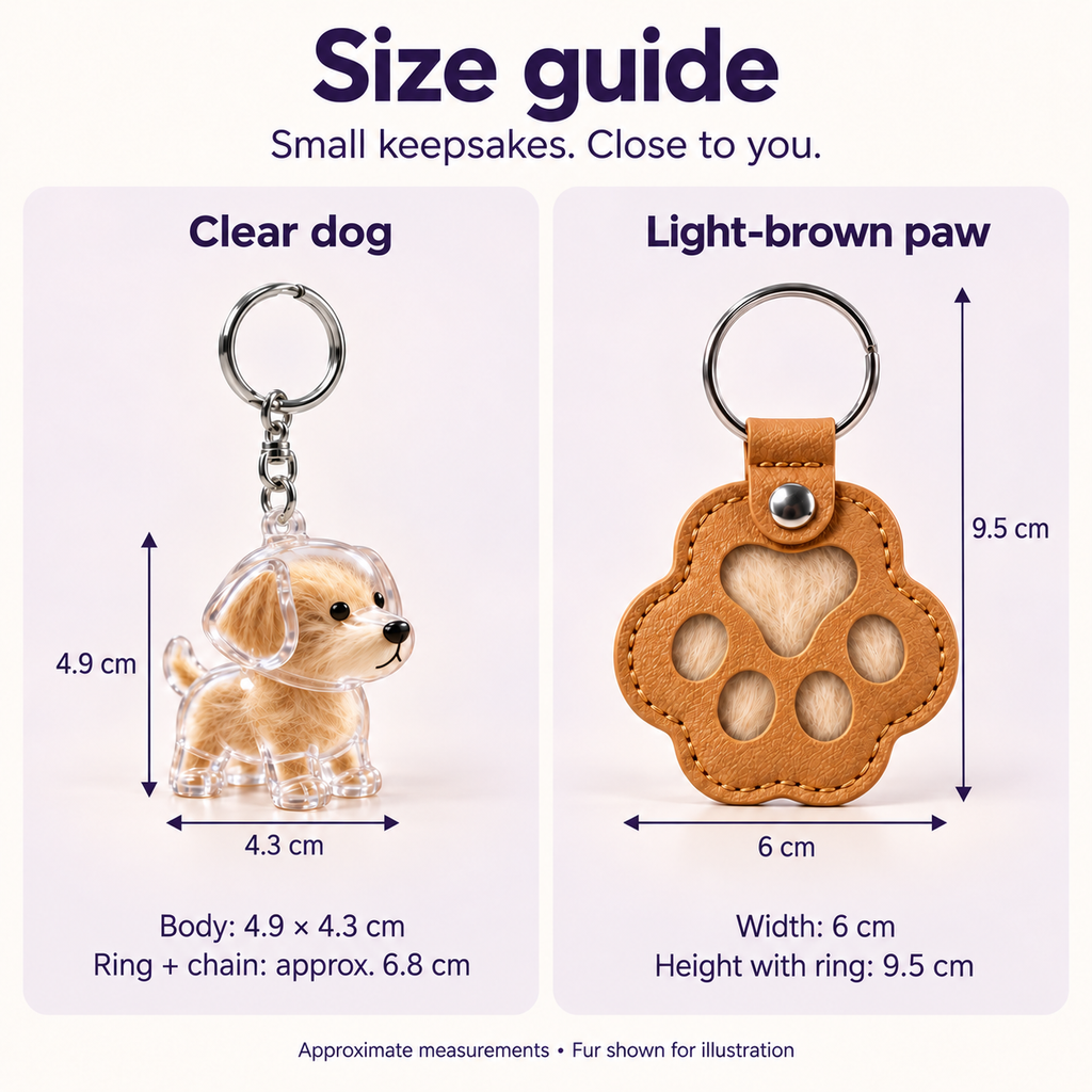 Pet Fur Keepsake Keychains