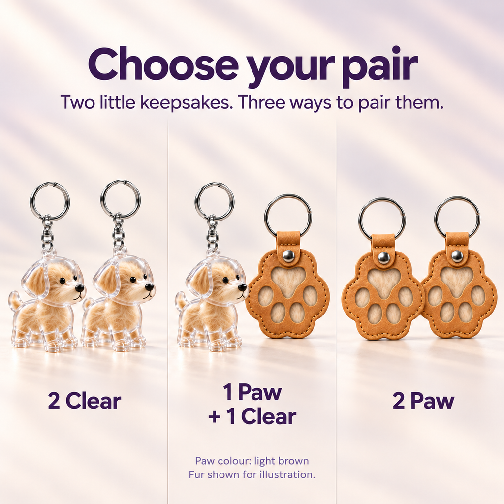 Pet Fur Keepsake Keychains