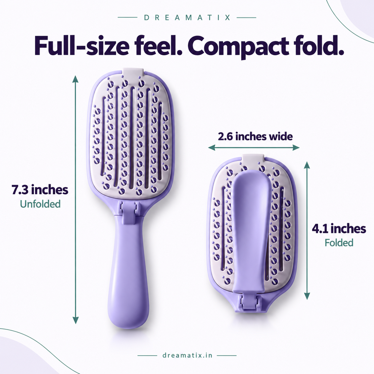 Foldable Self-Cleaning Hair Brush