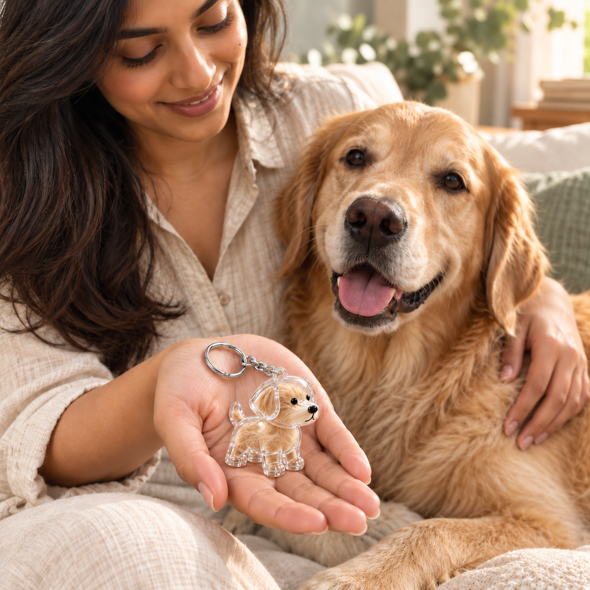 Pet Fur Keepsake Keychains