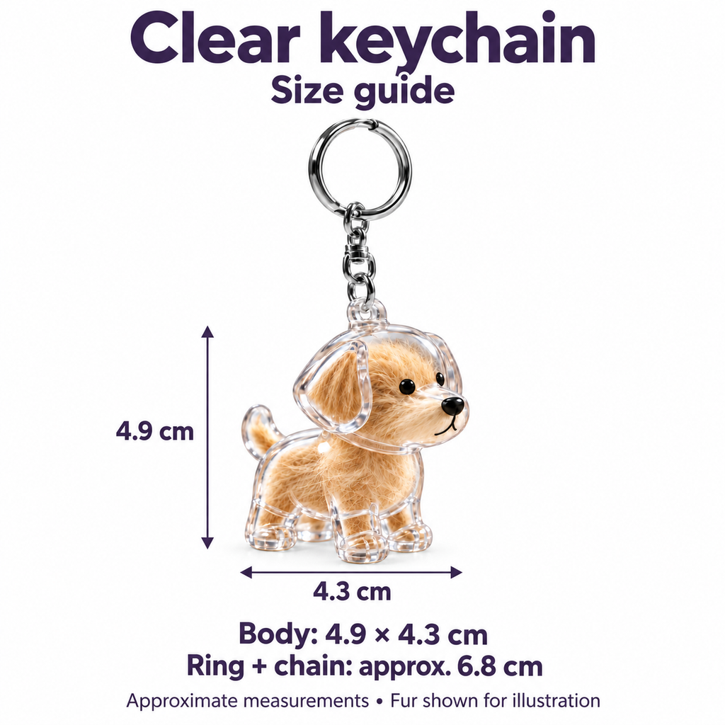 Pet Fur Keepsake Keychains