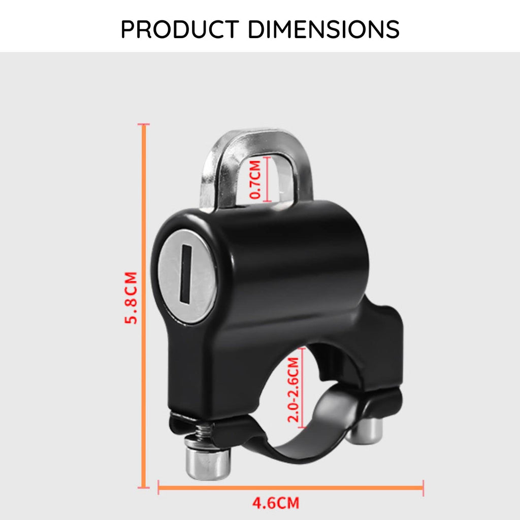 Helmet Lock for Bike Strong Keyed Locker for Bike Handlebar
