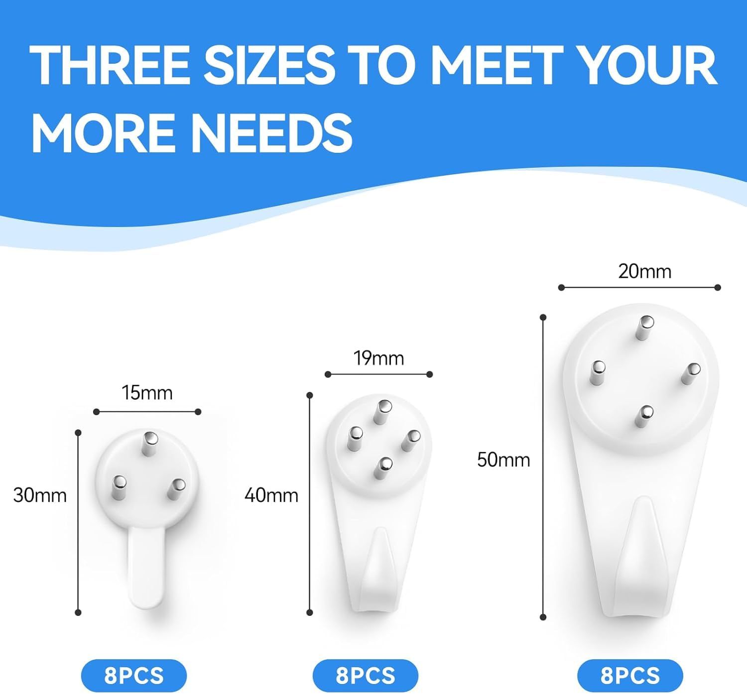 Non-Trace Wall Hooks, Picture Hanging Hooks, Clock Hooks, Frame Hanger Hook, for Hanging Paintings Photos Mirror & Other Wall Decors