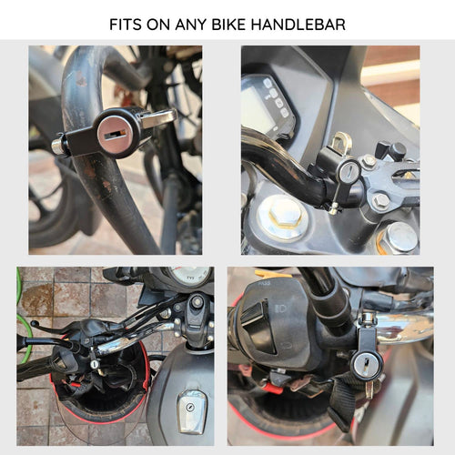 Helmet Lock for Bike Strong Keyed Locker for Bike Handlebar