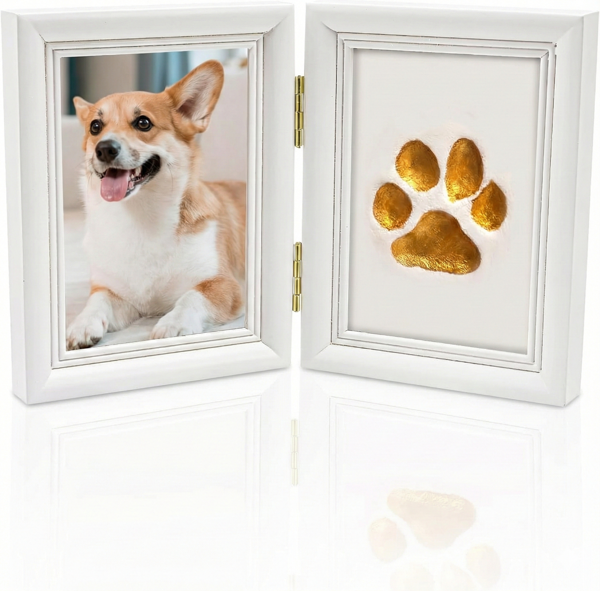 Paw Print Kit with Wooden Photo Frame