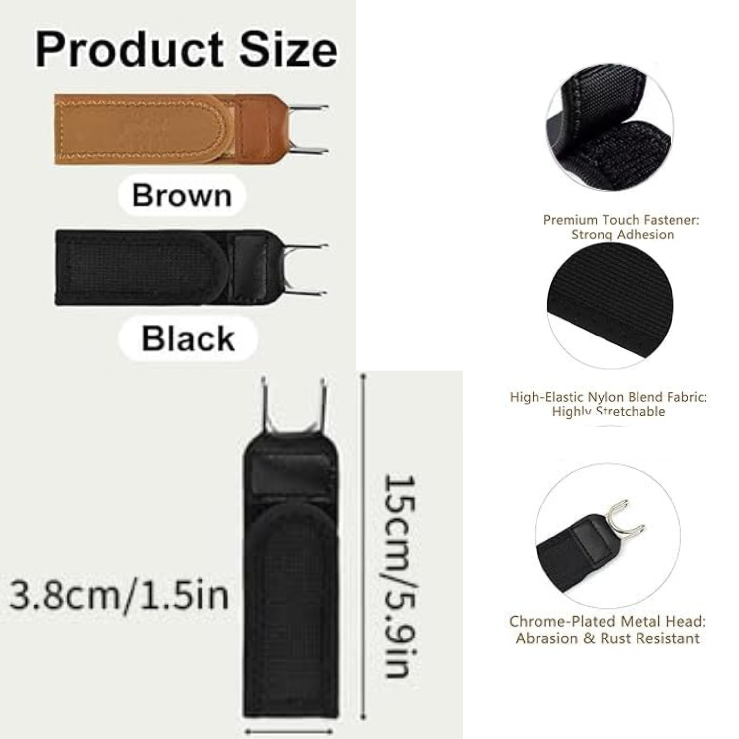 Buckleless Stretchable Velcro Belt